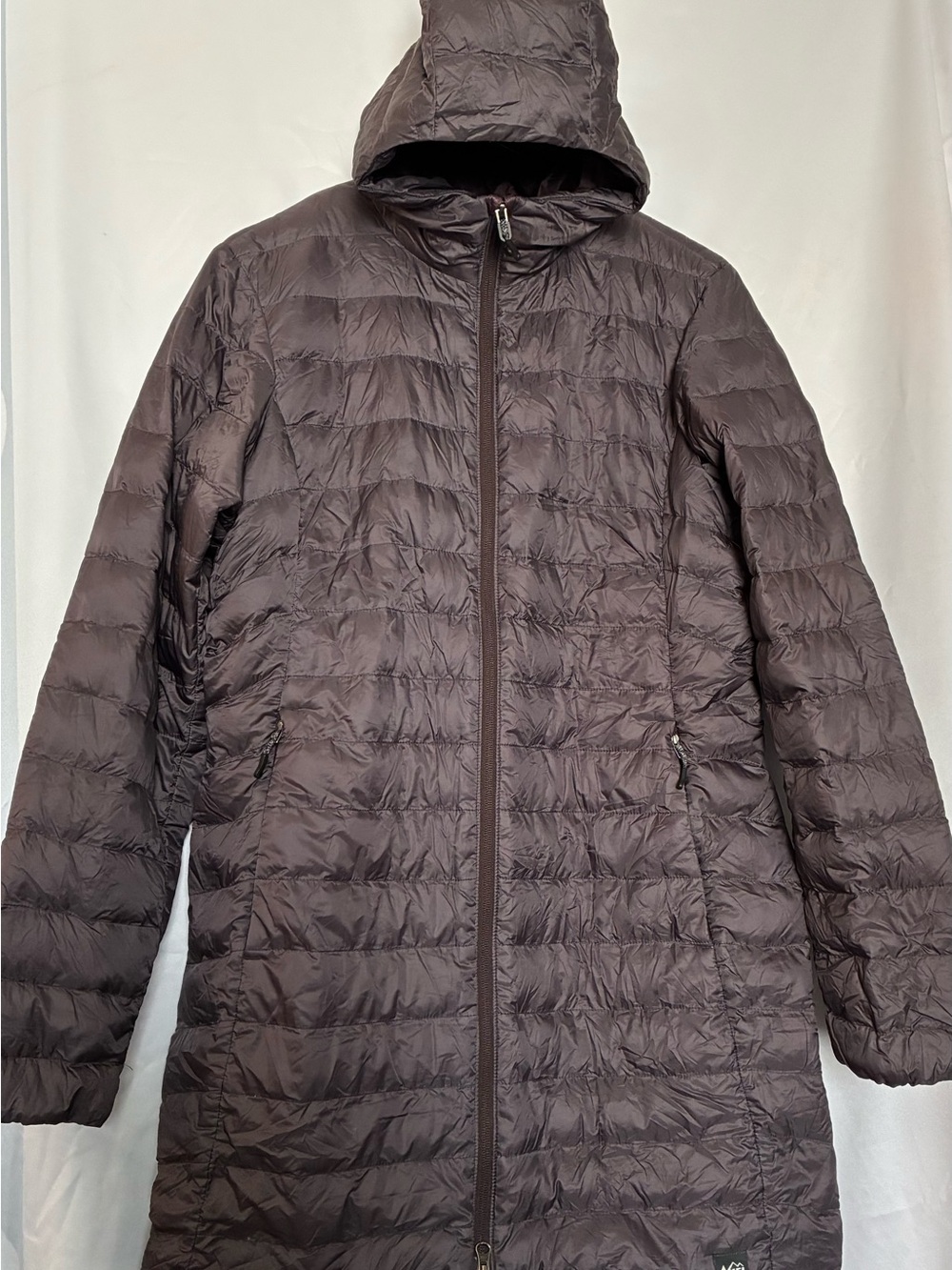 REI Women's Hooded Long Puffer Coat - Brown